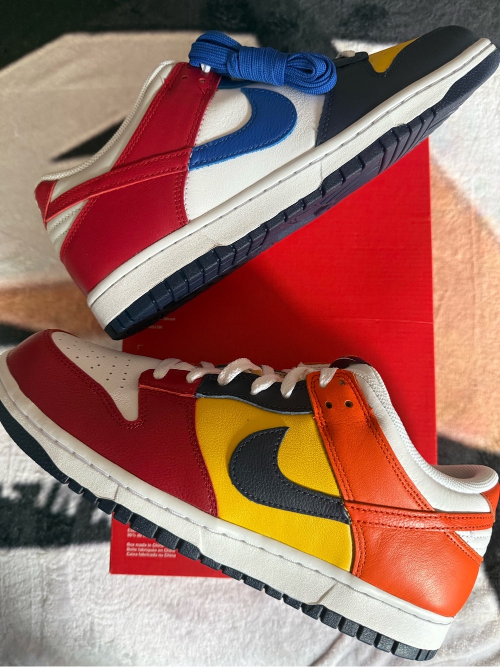 Nike Dunk Low QS CO.JP What The  — Red, Blue, Yellow, Orange, Black